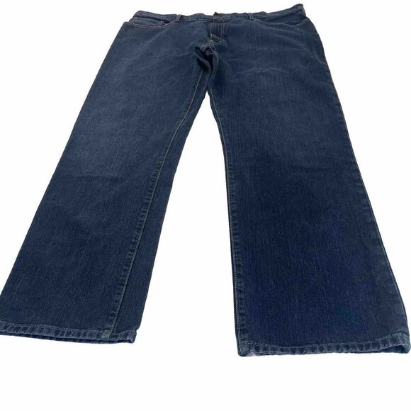 Eddie Bauer Men’s T44X34 Denim Jeans Blue Relaxed Fit Medium Wash 100% Cotton - Picture 1 of 16